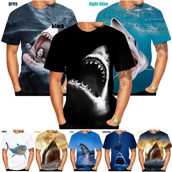 New T-shirt Shark T Shirt Men Cool Clothes Tops shark 3D Print T shirt 3d Tshirt Print ª   ٴ ž Ƽ